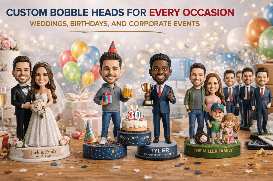 Custom Bobble Heads for Every Occasion: Weddings, Birthdays, and Corporate Events